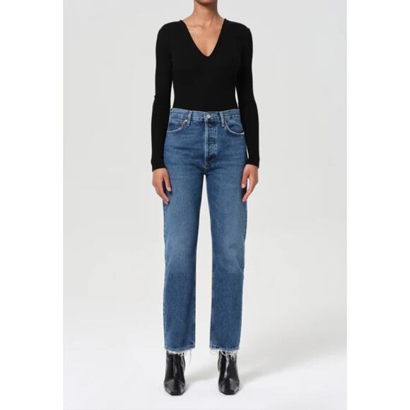 Agolde 90s Pinch Waist High Rise Straight Jean Size 28 - Picture 1 of 7